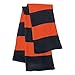 Knit Rugby Striped Team Color Scarf - OS - Navy/Orange
