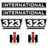  IHC International 323 Schwarz Weiß Klein Traktor Schlepper Aufkleber Klebefolie