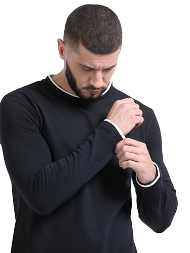 Image of fanideaz Mens Popcorn Textured Cotton Full Sleeve Round Neck T Shirt for Men Soft and Breathable Fabric Trendy Look Regular Fit Ideal for Daily Casual Wear