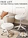Small Chair Round Rolling Stool with Wheels PU Leather Height Adjustable Swivel Drafting Work SPA Salon Stools Home Office Chair