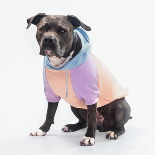 Image of Spark Paws Dog Hoodie - Premium Dog Sweater for Small, Medium, and Large Dogs | Warm Outfits for French Bulldogs, Pitbull, Puppy, Winter Jacket Alternative - Cotton Candy - 3XL