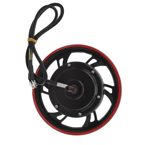 12in High Speed Brushless Gear Hub Motor 48v 72v 500 to 1500W DC Disc Brake Motor for Electric Motorcycle Bike Scooter Upgrade The Performance and Speed of Your Electric Vehicle