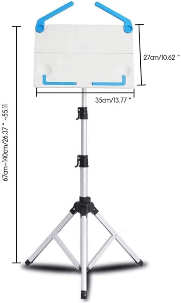 Leggio per spartiti, portatile, regolabile in altezza, con custodia, supporto universale per spartiti, design pieghevole per musicisti