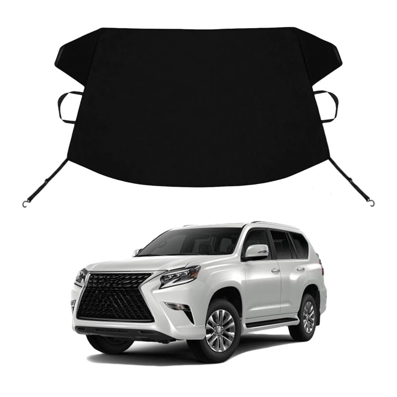Image of GX460 GX400 GX470 550 Custom Windshield Cover for Ice and Snow for Le-x-us GX460 GX400 GX470 550 Windshield Snow Cover 600D Shade Blocks Winter Frost Hail Protector Car Accessories