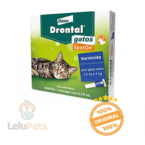 Vermífugo Drontal SpotOn para Gatos de 2,5 Kg a 5 Kg - 1 Bisnaga