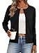 Bellcoco Cardigan Sweaters for Women Lightweight Crew Neck Button Down Long Sleeve Spring Summer Outfits Fashion Sweater 2026 Black, M