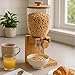 Honey-Can-Do Bamboo Cereal Dispenser with Airtight Lid – Countertop Dry Food Dispenser for Kitchen Organization – Eco-Friendly Cereal Container for Pantry