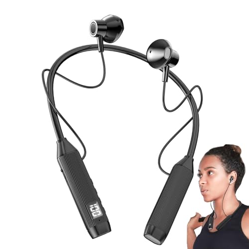 Mimoqk Neckband Earphones, Wireless Earphones Sports Headphones | Sport Neckband Wireless Headphones for Hiking, Running, Workout | Sweatproof Earphones with Deep Bass for Active Lifestyle