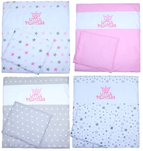 Baby Bettwäsche Set - Princess - 70x78 für Baby Wiege Kinderwagen Beistellbett 2-4 teilig (Star Rosa, 2 teilig) Baby Bettwäsche Set - Princess - 70x78 für Baby Wiege Kinderwagen Beistellbett 2-4 teilig (Star Rosa, 2 teilig)