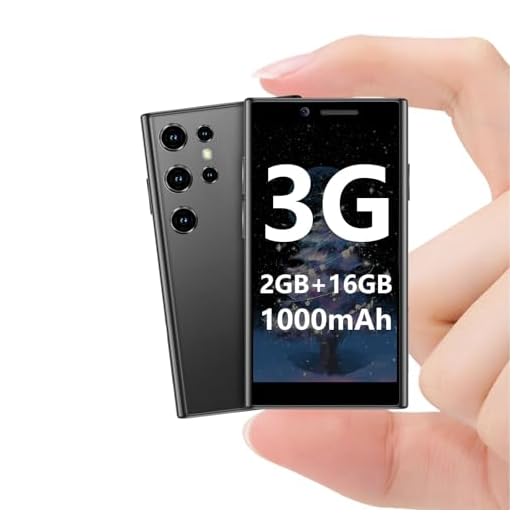 soyes Mini Smartphone 3G Unlocked Mini Phone Kid's Smartphone 3.0'' HD Touch Screen World's Smallest 1000mAh Battery Dual SIM Little Mobile Phone with Face ID Pocket Child Cellphone 2GB+16GB Black