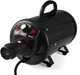 EU Plug Balck/Blue Dog Hair Dryer Motors Hairdryer Holder for Grooming Hair Style Compressor for Drying Dogs Russia (Color : Black)