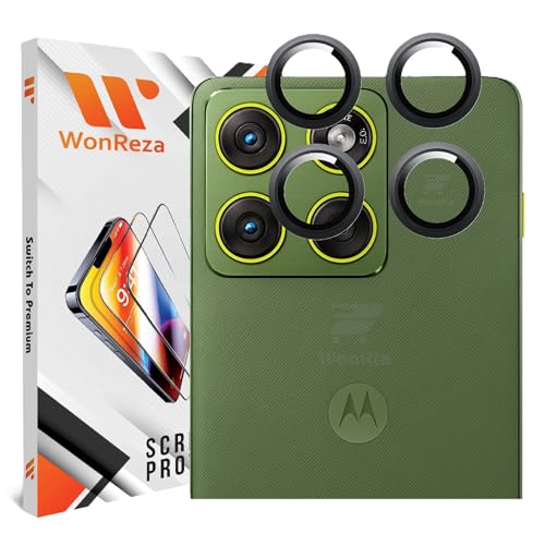 Image of Pack 4- Camera lens Protector Ring for Motorola Edge 70 5G Camera Tempered Glass Aluminum Alloy Rings, Ultra-HD Metal Frame- Black