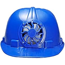 Casco Con Ventilador Casco de seguridad industrial, con ventilador de refrigeración solar trabajador de construcción Hard Hat Hat Blue MÁS INFERENCIA PROTECCIÓN