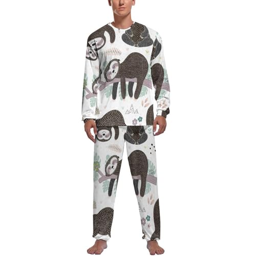 Pyjama homme haut et bas pantalon vêtements de nuit paresseux