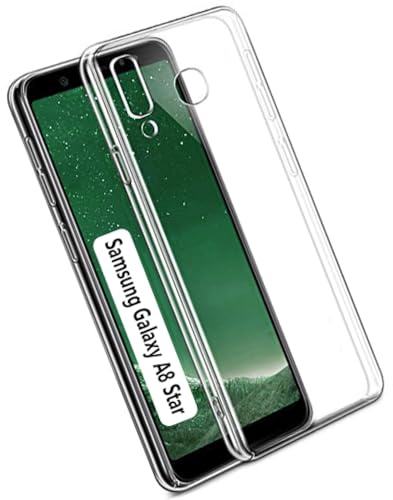 Image of COVERBLACK Soft Rubber Back Cover Compatible Model for Samsung A8 Star - Transparent
