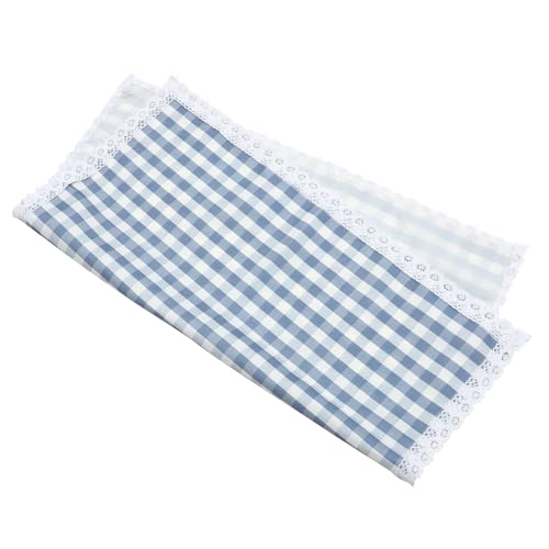 Ipetboom Pastorale Mikrowellen abdeckhaube Blau mit Spitzenmuster Vielseitiger Staubschutz & Kleine Möbeldecke Atmungsaktiv Langlebig & Dekorativ für Ofen & Toaster