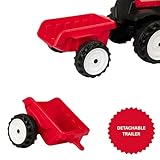 ATOM Electric Ride-On Tractor With Trailer | 6V Battery Powered Kids Electric Ride-On Tractor With Detachable Trailer | Childrens Farming Tractor Ride-On | Farming And Construction Toys | Ages 2+ - Image 2