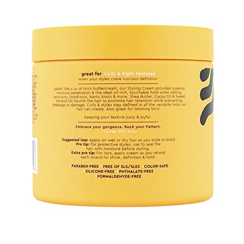 pattern Beauty Styling Cream for Curlies, Coilies and Tight Textures, 15 Fl Oz