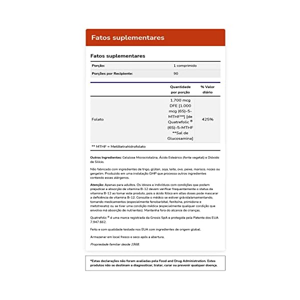 Metilfolato (Methyl Folate) 1000mg 90 Tabletes - Now - Imagem 5
