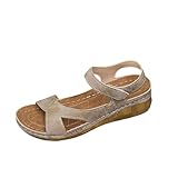 XDFVC Sandals for Women Orthopedic Shoes 2026 Summer Fashion Platform Wedge Sandals with Ankle Strap Casual Open Toe Slip-Ons Comfortable Walking Beach Low Heels Sandal Going Out