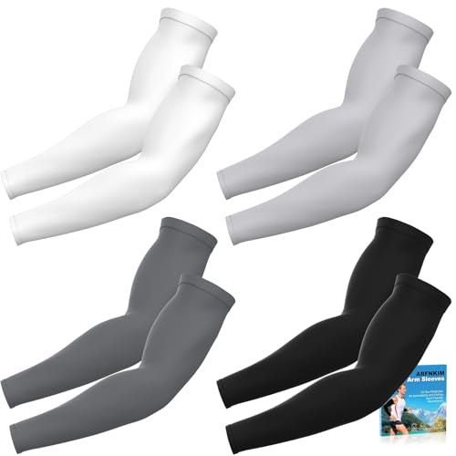 Arm Sleeves for Men Women, UV Sun Protection Compression Cooling Sun Sleeves Tattoo Cover - Volleyball Golf Baseball