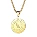 Produktbild FaithHeart Bibel Kette Praying Hand Medaillon Herzkette für Herren Männer mit Heilige Schrift Christus 18K Karat Schmuck für Ermutigen
