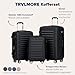 TRVLMORE Koffer & Trolleys - Koffer Set - Kofferset 3 Teilig Hartschale, Gepäck-Sets, Hartschalenkoffer Set, Reisekoffer Set, Koffer Set 3 Stück, Handgepäck Koffer 54x36x20cm Luggage, Schwarz