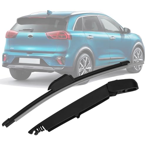 Limpiaparabrisas Trasero de Coche Reemplazo Compatible con KIA Niro 2016-2022, Juego de Brazo y Hoja de Kit de limpiaparabrisas Trasero de Coche Impermeable