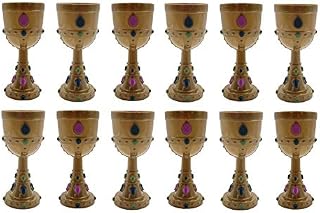 Fun Express Molded Crown Goblets for Mardi Gras (1 dozen) Party Supplies, Drinkware
