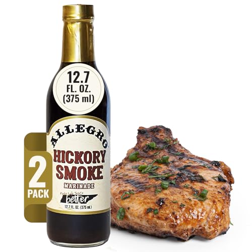 ALLEGRO - The Marinate Everything Marinades | Perfect Marinades for Meat & Veggies | Marinade for Grilling, Roasting & Cooking | Kosher & Gluten Free | 12.7 Oz (Pack of 2) - Hickory Smoke
