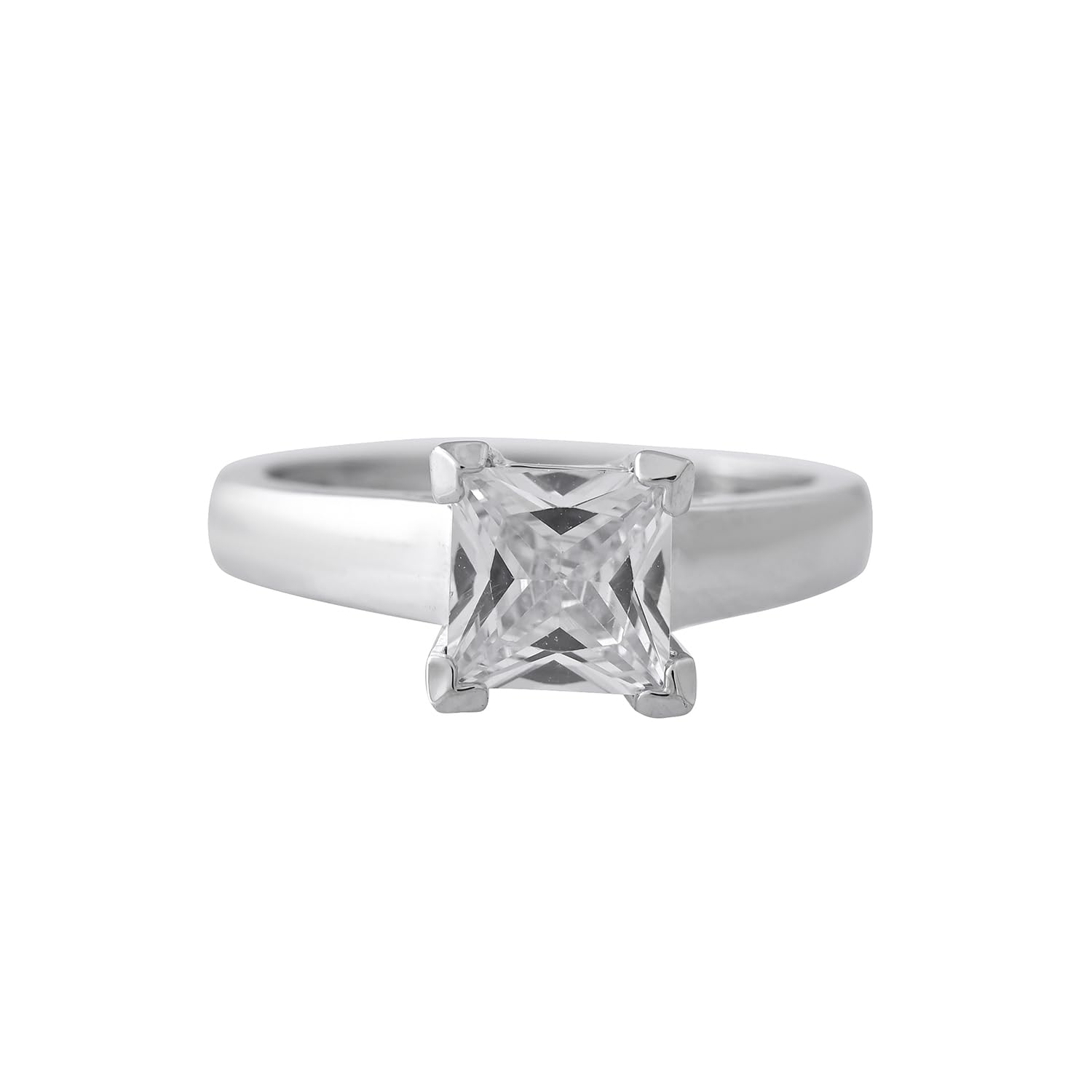 Sparkling Elegance Regalia American Diamond Solitaire Ring For Women, Party, Wedding, Lightweight, Gift For Her, Valentines Day, Valentines Gift For Lover, Girlfriend-image-16