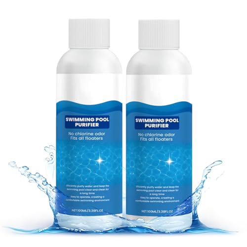 Swimming Pool Purifier X Pool Purifier Pro Pool Water Purifier Liquid Keeps Water Crystal Clear & Removes Cloudiness for Inground Pools & Above Ground Pools (2Pcs)