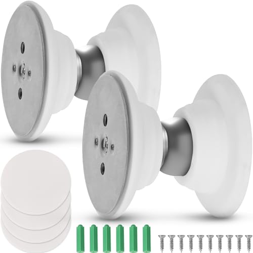 CALPALMY (2 Pairs RV Magnetic Door Catch and Holder Kit - White RV Storage Door Holder Magnetic Baggage Door Catch for RV Campers Trailer and Motor Homes