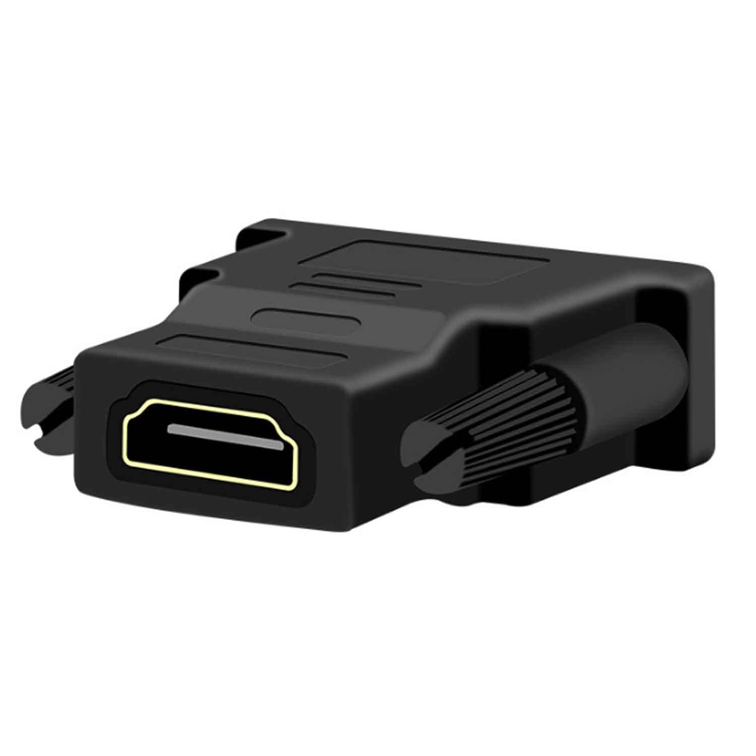 Adattatore HDMI-DVI, Connettore DVI su HDMI 1080P Full HD Bidirezionale DVI-D 24+1 Maschio HDMI Femmina Connettori Video Digitale Adatto per Desktop,Videoproiettori,TV,Tenere Sotto Controllo