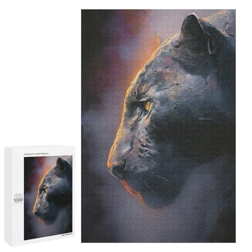 Puzzle de relaxation pour adultes 1000 pièces panthère de la nuit