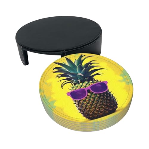 Dessous de verre ananas contre les taches de boisson et rayures de table