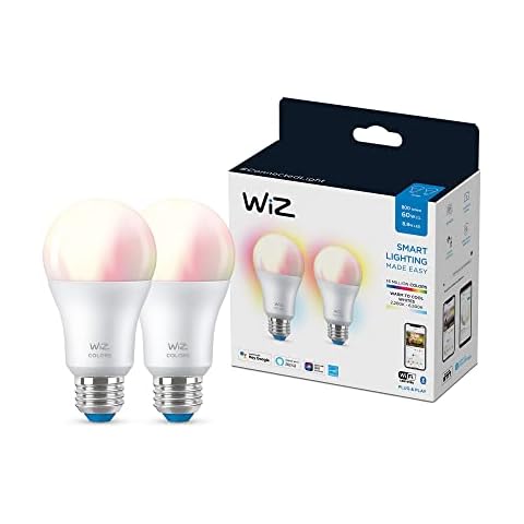 WiZ Connected 2-Pack Color 60W A19 Smart WiFi Light Bulb, 16 Million Colors, Compatible with Alexa and Google Home Assistant, No Hub Required Cover