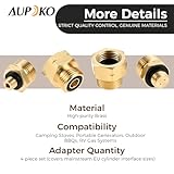 Aupoko 4Pcs Gas Cartridge Adapter Set - European Brass Connectors for Camping Cylinders, Stoves & BBQs (LPG/Propane/Butane) - Image 3