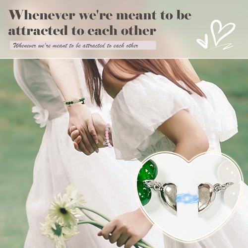 Green and Pink Friendship Matching Bracelets-Crown Witch Hat Matching Bracelets-BFF Couples Accessories, for Fans' Birthdays, and Party Favors Gifts for Fans4