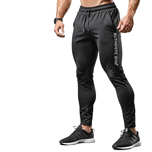 Pantalon de fitness slim fit noir coupe soignée en coton premium
