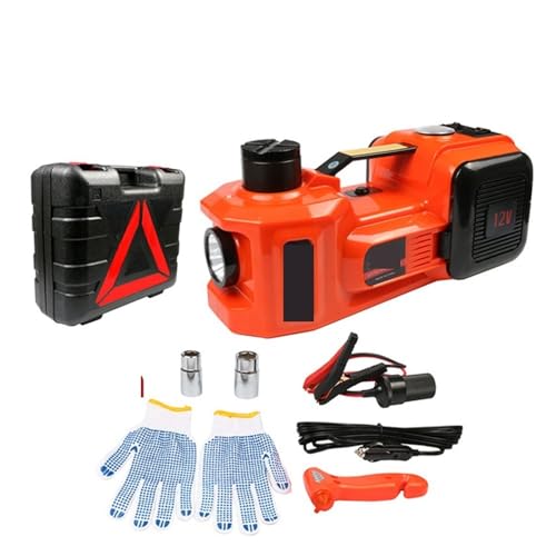 Cric electrique 12v pour lever un SUV en voyage avec gonfleur de pneus integre