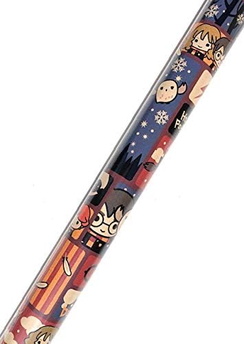 Harry Potter Sorcerer Kids Christmas Holiday Birthday Gift Wrap 1 Roll & (1 Bonus HP Wizard Pencil) (Bundle of 2)
