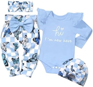 WIQI Baby Girl Clothes, Newborn Girl Letter Print