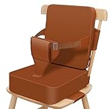 Hipzeepo Asiento Elevador para Niños Pequeños para Mesa de Comedor, Silla de Cocina Antideslizante con Respaldo y Correas Ajustables.