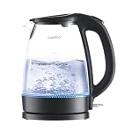 COMFEE' Glass Electric Kettle, 1.7L Fast Boil with LED Indicator