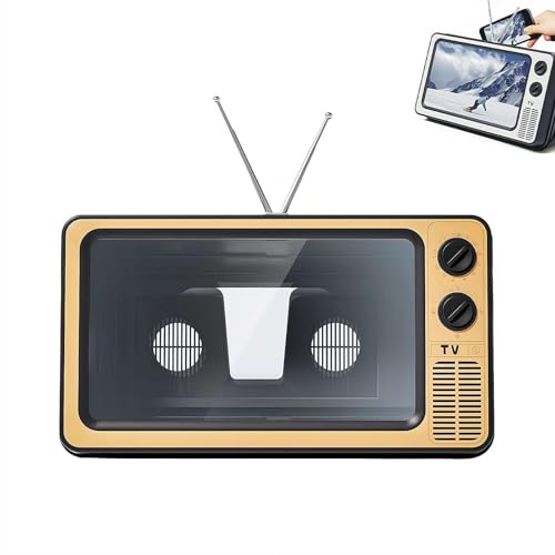 Lente di ingrandimento per smartphone, stile retrò, a forma di TV HD, estensore per film, proiettore pieghevole per film, video e giochi, per tutti i telefoni