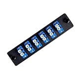 SpeedyFiberTX 1-Pack 12-Port LGX Compatible Fiber Patch Panel with Preloaded Blue LC Duplex Adapters
