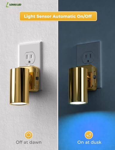 Image of L LOHAS LED Night Lights Plug into Wall,[2-Pack] Wall Spot Lights Indoor