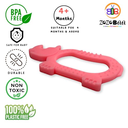 Image of Cute Shape Soft Silicone Teether for Baby Gums, Teething Toys for Babies, BPA Free, Pain-Relief, Non-Toxic, 100% Food Grade, Soothing, Easy to Grasp Chewable - Rhino+Hand+Dog (Pack of 3)