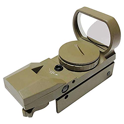 Honestill Riflescope 20Mm Rail Holographic Red Dot Sight 4 Reticle Tactical Scope Collimator Optical Sight Hunting Airsoft Optics (Tan, 11Mm) #TOP8